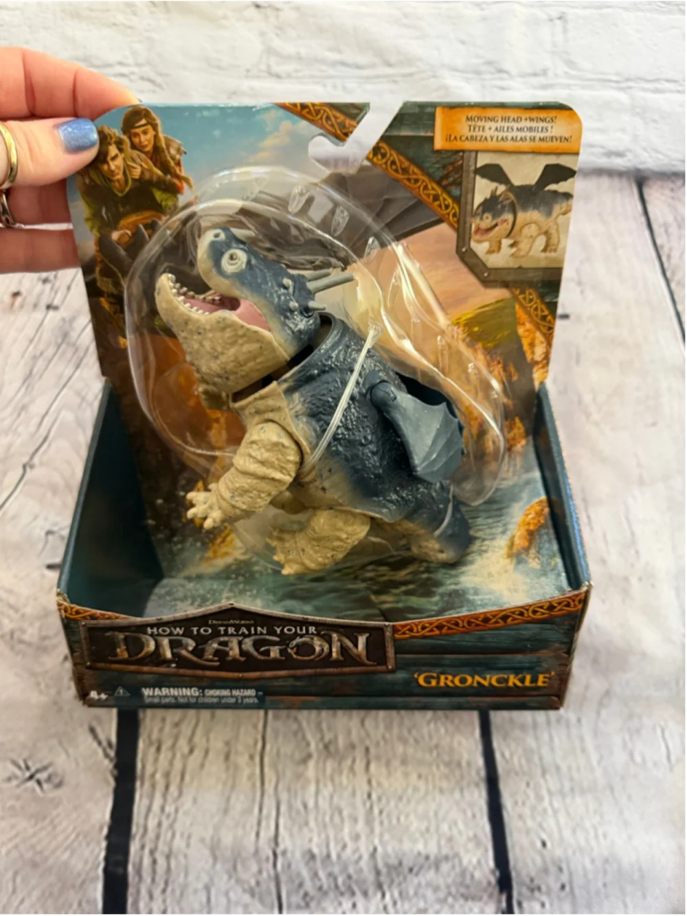 NEW DreamWorks Grondle Action Figure One Size Blue Beige